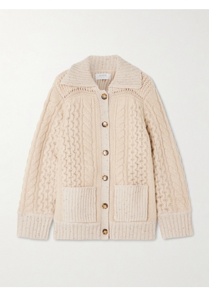 La Ligne - Nuage Cable-knit Merino Wool And Cashmere-blend Cardigan - Neutrals - xx small,x small,small,medium,large,x large