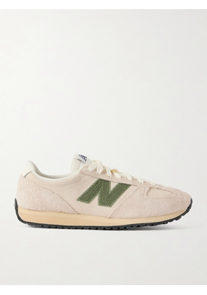 New Balance - 471 Leather-trimmed Brushed-suede Sneakers - White - US4,US4.5,US5,US5.5,US6,US6.5,US7,US7.5,US8,US8.5,US9,US9.5,US10,US10.5,US11