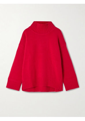 La Ligne - Archie Wool And Cashmere-blend Mock-neck Sweater - Red - xx small,x small,small,medium,large,x large