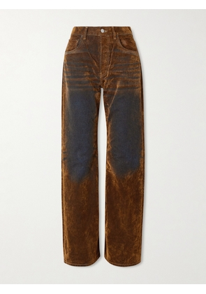 Acne Studios - Suede-effect Mid-rise Wide-leg Jeans - Brown - DK32,DK34,DK36,DK38,DK40,DK42