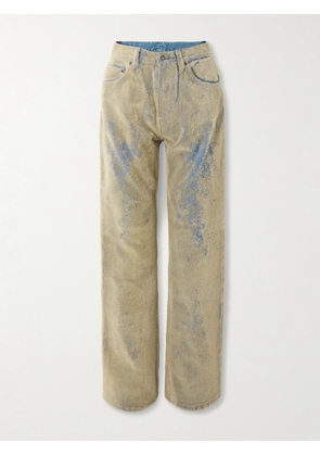 Acne Studios - Flocked Straight-leg Jeans - Neutrals - DK32,DK34,DK36,DK38,DK40,DK42