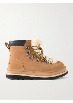 UGG - + Sacai Leather-trimmed Shearling Ankle Boots - Brown - US5,US6,US7,US8,US9,US10,US11