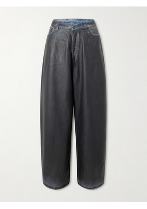 Acne Studios - 2023 Coated Wide-leg Jeans - Black - xx small,x small,small,medium,large,x large