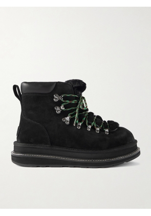 UGG - + Sacai Leather-trimmed Shearling Ankle Boots - Black - US5,US6,US7,US8,US9,US10,US11