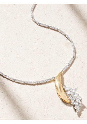 YEPREM - 18-karat White And Yellow Gold Diamond Necklace - One size