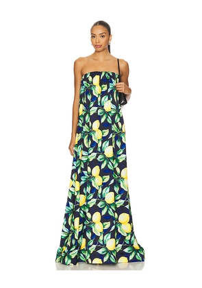 L'IDEE x REVOLVE Costiera Dress in Navy,Lemon. Size 10/M. Also in 8/S.