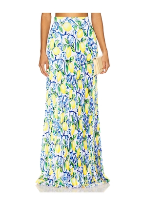 L'IDEE x REVOLVE Gala Skirt in Blue,Lemon. Size 6/XS. Also in 8/S.