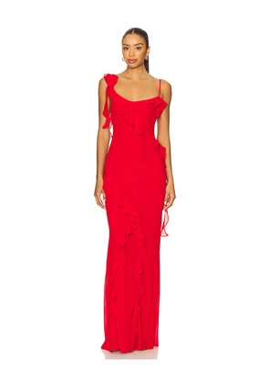 MAJORELLE Teagan Gown in Red. Size M. Also in S, XS, XXS.