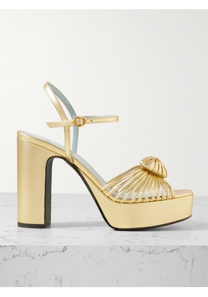 Valentino Garavani - Embellished Metallic Leather Platform Sandals - Gold - IT35,IT35.5,IT36,IT36.5,IT37,IT37.5,IT38,IT38.5,IT39,IT39.5,IT40,IT40.5,IT41,IT41.5,IT42