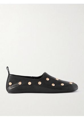 Chloé - Rita Embellished Leather Ballet Flats - Black - IT35,IT36,IT36.5,IT37,IT37.5,IT38,IT38.5,IT39,IT39.5,IT40,IT40.5,IT41