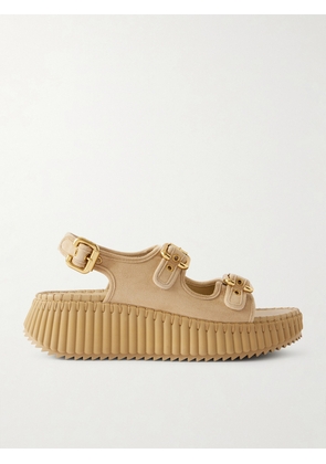 Chloé - Nama Suede Platform Sandals - Neutrals - IT35,IT36,IT37,IT38,IT39,IT40,IT41