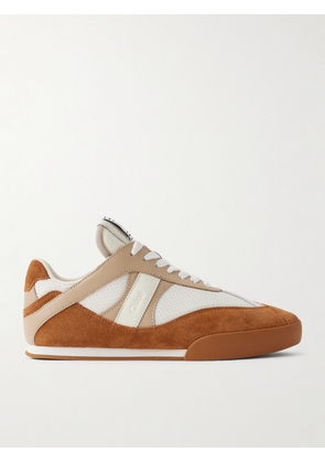 Chloé - Kick Leather And Suede-trimmed Mesh Sneakers - Brown - IT35,IT36,IT37,IT38,IT39,IT40,IT41,IT42