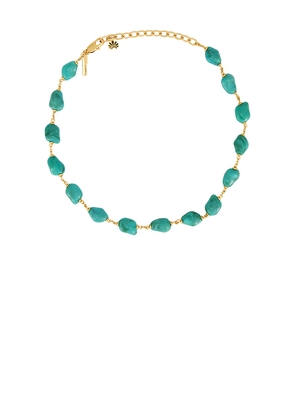 Lele Sadoughi Stone Station Necklace in Teal.