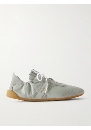 Chloé - Kick Suede And Leather Sneakers - Green - IT35,IT36,IT37,IT38,IT39,IT40,IT41,IT42