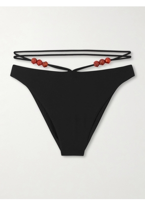 Magda Butrym - Bead-embellished Bikini Briefs - Black - FR 34,FR 36,FR 38,FR 40,FR 42
