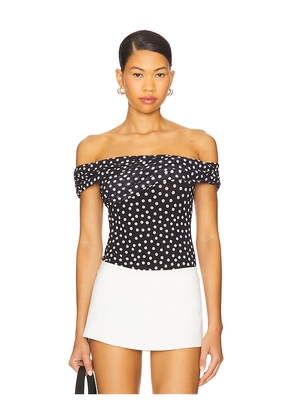 MAJORELLE Thea Bodysuit in Black. Size L. Also in XXS, XS, S, M, XL.