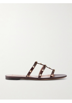 Valentino Garavani - Rockstud Leather Sandals - Brown - IT36,IT36.5,IT37,IT37.5,IT38,IT38.5,IT39,IT39.5,IT40,IT40.5,IT41,IT41.5,IT42