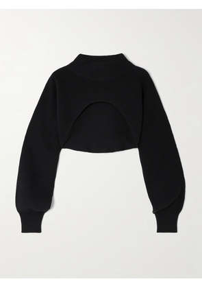 lululemon - Cropped Ribbed Cotton-blend Sweater - Black - xx small,x small,small,medium,large,x large