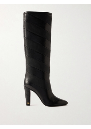Valentino Garavani - Rayons 100 Paneled Leather Knee Boots - Black - IT36,IT37,IT38,IT39,IT40,IT41,IT42