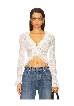 LIONESS Long Nights Long Sleeve in White. Size L. Also in M, S, XL, XS, XXS.