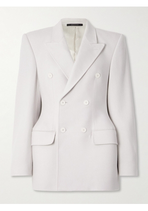 Balenciaga - Hourglass Double-breasted Cashmere Blazer - Cream - FR 36,FR 38