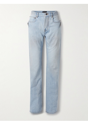 Balenciaga - City Studded High-rise Straight-leg Jeans - Blue - 27,28,29,30