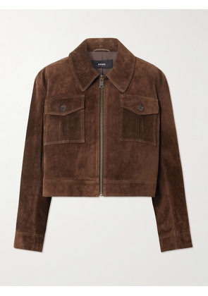 ARMA - Helen Cropped Suede Jacket - Brown - EU 34,EU 36,EU 38,EU 40,EU 42,EU 44