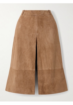 ARMA - Jina Paneled Suede Shorts - Brown - EU 34,EU 36,EU 38,EU 40,EU 42,EU 44