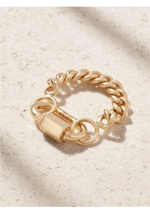 Marla Aaron - Chubby Babylock + Heavy Curb Chain 14-karat Gold Ring - 6,7