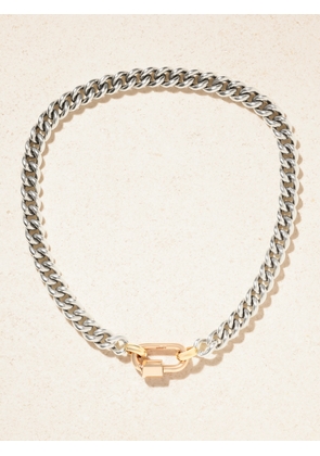 Marla Aaron - Mini Mega Chain Sterling Silver, 14-karat Rose And Yellow Gold Necklace - One size