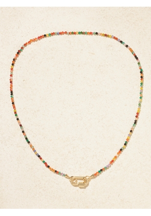 Marla Aaron - Itty Bitty Strand + Babylock 14-karat Gold Agate Necklace - One size