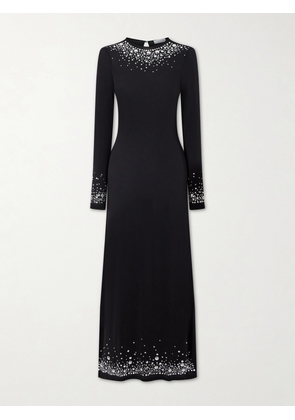 RABANNE - Embellished Jersey Maxi Dress - Black - FR 34,FR 36,FR 38,FR 40,FR 42,FR 44
