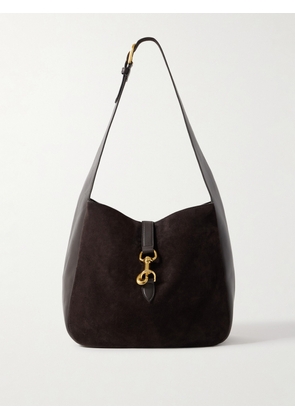 Nili Lotan - Anita Suede And Leather Shoulder Bag - Brown - One size