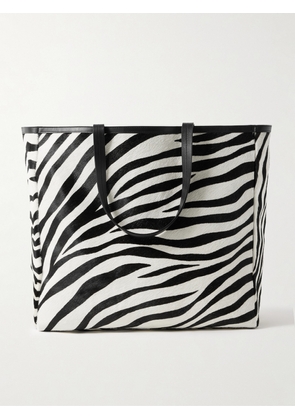Nili Lotan - Freddie Leather-trimmed Zebra-print Calf Hair Tote - Animal print - One size