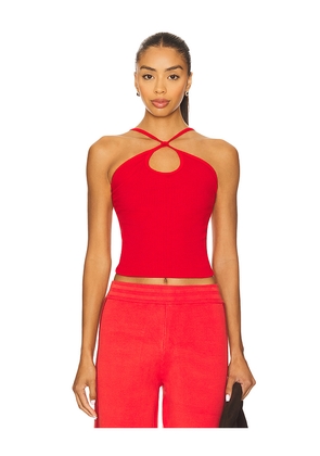 Nagnata Surya Wool Tank Top in Red. Size L. Also in S, M.