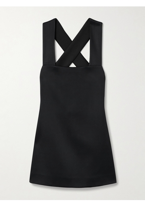 KHAITE - Mella Satin-crepe Mini Dress - Black - US0,US2,US4,US6,US8,US10