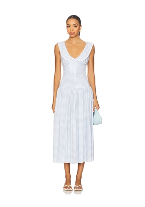 LPA Brigette Midi Dress in Baby Blue. Size L. Also in M, XL.