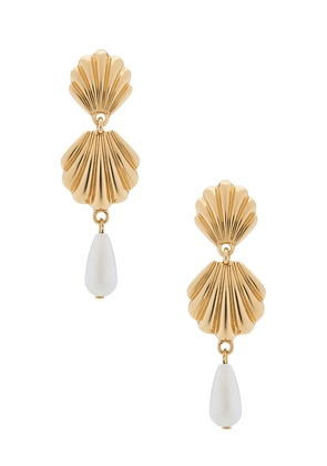 Lovers and Friends Dawn Earring in Metallic Gold.