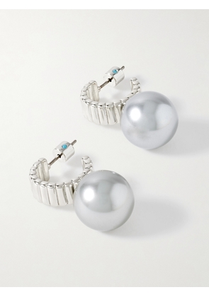 Roxanne Assoulin - The Swan Silver-tone Faux Pearl Earrings - One size
