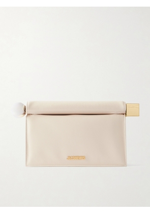 Jacquemus - Pochette Small Embellished Leather Clutch - Ivory - One size