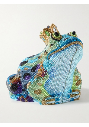 Judith Leiber Couture - Prince Charming Crystal-embellished Gold-tone Clutch - Blue - One size