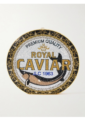 Judith Leiber Couture - Royal Caviar Crystal-embellished Silver-tone Clutch - White - One size