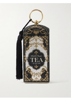 Judith Leiber Couture - Tea Crystal-embellished Gold-tone Clutch - Black - One size
