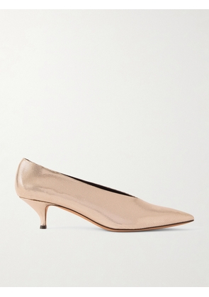 Emme Parsons - Veneto Metallic Textured-leather Pumps - Gold - IT35,IT36,IT36.5,IT37,IT37.5,IT38,IT38.5,IT39,IT39.5,IT40,IT41,IT42