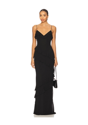 MAJORELLE Aesha Gown in Black. Size L. Also in XXS, XS, S, M.
