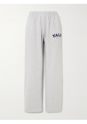 Sporty & Rich - Printed Cotton-jersey Track Pants - Gray - x small,small,medium,large,x large