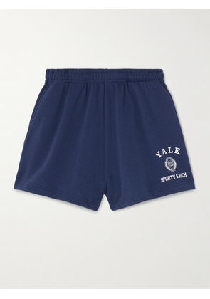 Sporty & Rich - Veritas Soft Disco Printed Cotton-blend Jersey Shorts - Blue - x small,small,medium,large,x large