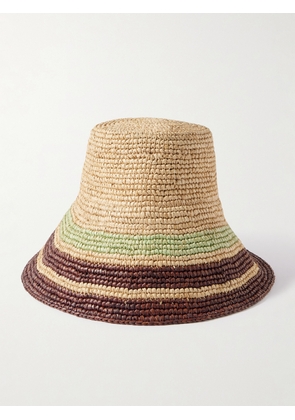 Zimmermann - Striped Raffia Bucket Hat - Neutrals - S/M,M/L