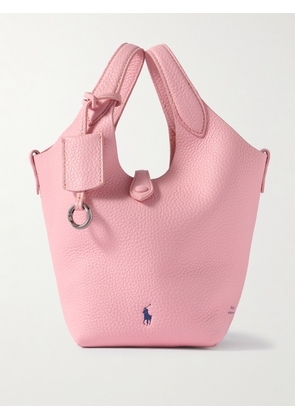 Polo Ralph Lauren - Polo Play Logo-embroidered Full-grain Leather Tote - Pink - One size