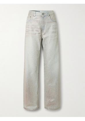 Haikure - Bonnie Glam Glittered Mid-rise Straight-leg Jeans - Blue - 23,24,25,26,27,28,29,30